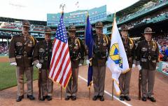 Boston Strong flag at Fenway Park