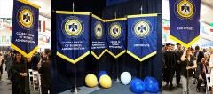 Hand sewn gonfalons for Thunderbird commencement