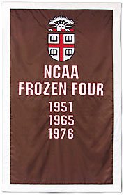 Custom Brown University NCAA Frozen Four championship banner