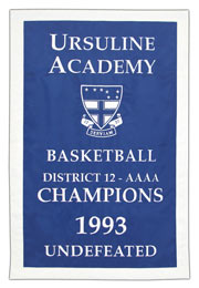 Ursuline Academy custom championship banner