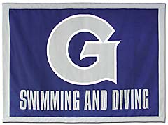 Georgetown Swimming and Diving hand-sewn travel banner