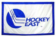 Hockey East Conference logo banner, hand-sewn fabric