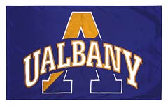 University of Albany applique spirit flag